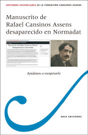 Portada de Manuscrito de Rafael Cansinos Assens desaparecido en Normadat