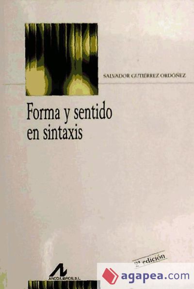 Forma y sentido en sintaxis