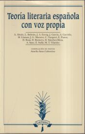 Portada de Teoría literaria española con voz propia