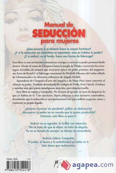 Manual de seducci&oacute;n para mujeres:del trono de cleopatra