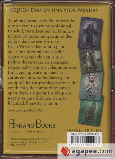 Cartas oráculo de las vidas pasadas: 44 cartas oráculo y libro