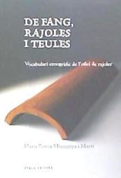 Portada de De fang, rajolers i teulers. Vocabulari etnogràfic de l'ofici de rajolers