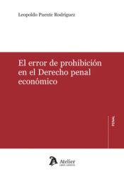 Portada de El error de prohibición en el Derecho penal económico