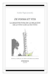 Portada de De forma et vita: La arquitectura en la relación de lo vivo con lo no vivo