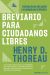 Portada de Breviario para ciudadanos libres, de Henry David Thoreau