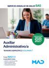 Auxiliar Administrativo/a. Temario espec&iacute;fico volumen 1. Servicio Andaluz de Salud (SAS)