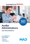 Auxiliar Administrativo/a. Test parte específica. Ayuntamiento de Murcia