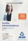 Auxiliar administrativo del Ayuntamiento de Cádiz. Temario Volumen 2 (Bloque II)