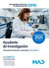 Ayudante De Investigaci&oacute;n. Temario Materias Comunes Volumen 2. Organismos P&uacute;blicos De Investigaci&oacute;n (opis) De Ed. Mad