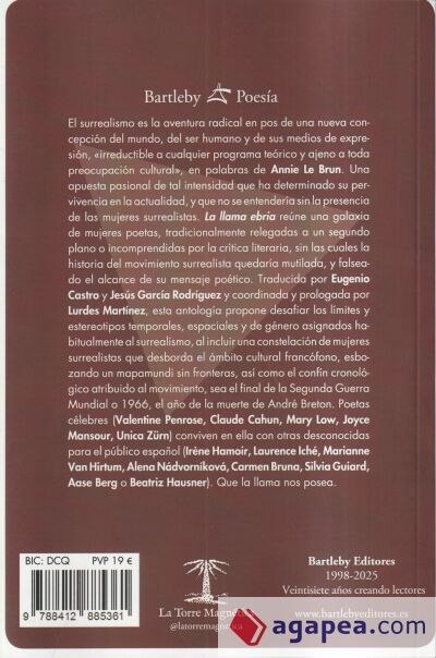 LA LLAMA EBRIA. ANTOLOGÍA DE MUJERES POETAS DEL SURREALISMO LA LLAMA EBRIA. ANTOLOGÍA DE MUJERES POETAS DEL SURREALISMO