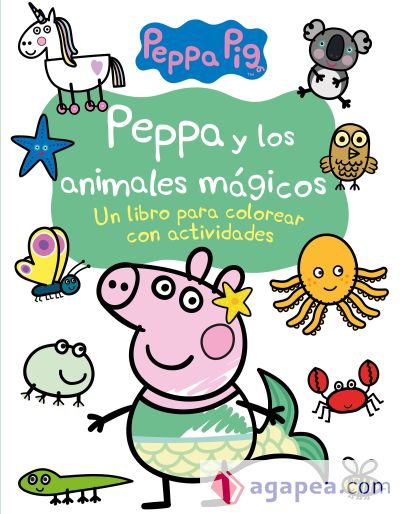 Peppa y los animales mágicos (Actividades para colorear)