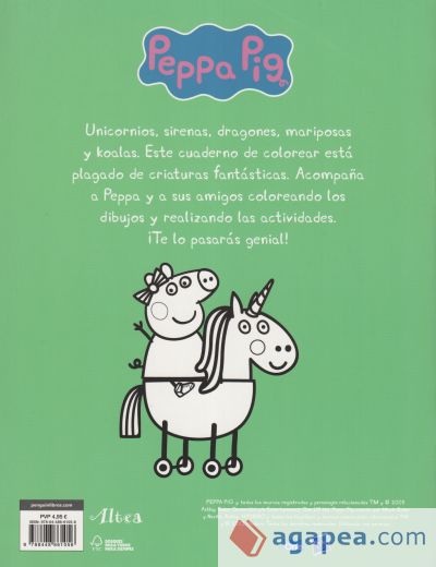 Peppa y los animales mágicos (Actividades para colorear)