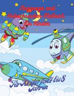 Portada de Flugzeuge und Hubschrauber Malbuch für Kinder: Flugzeuge und Hubschrauber Designs Buch, 50 Adorable Flugzeuge und Hubschrauber Designs für Jungen und