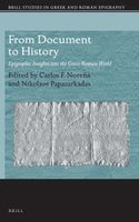 Portada de From Document to History: Epigraphic Insights Into the Greco-Roman World