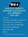 BSA 'Service Sheets' Master Catalogue for All Models 1945 to 1967