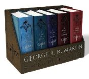 Portada de George R. R. Martin's a Game of Thrones Leather-Cloth Boxed Set (Song of Ice and Fire Series): A Game of Thrones, a Clash of Kings, a Storm of Swords