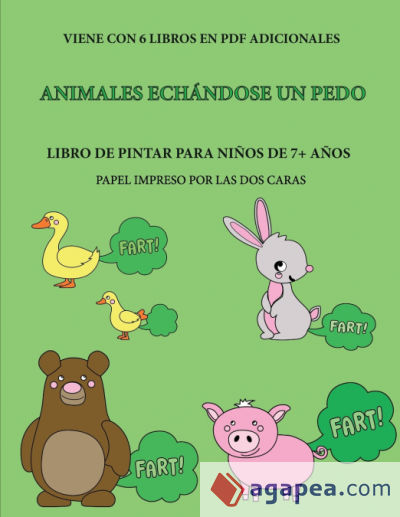 Libro de pintar para niños de 7+ años (Animales echándose un pedo)