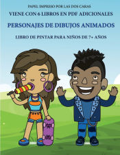 Portada de Libro de pintar para niños de 7+ años (Personajes de dibujos animados)