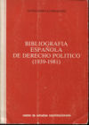Bibliografía española de Derecho político