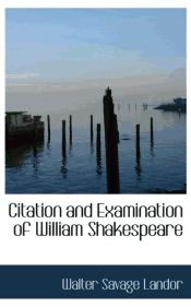 Portada de Citation and Examination of William Shakespeare