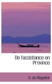 Portada de De l`assistance en Province