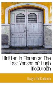 Portada de Written in Florence: The Last Verses of Hugh McCulloch