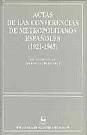 Portada de Actas de las Conferencias de Metropolitanos Españoles (1921-1965)