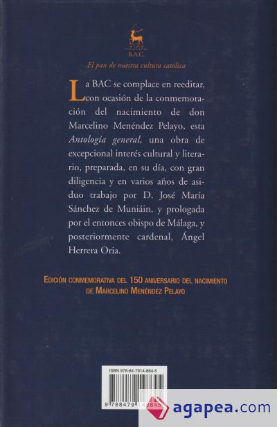 Antolog&iacute;a general de Men&eacute;ndez Pelayo, II