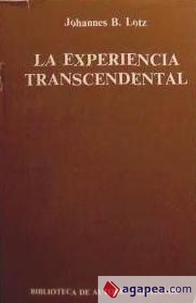 La experiencia transcendental