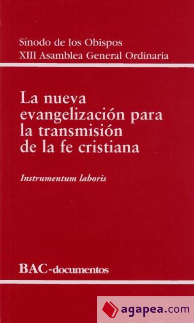 La nueva evangelización para la transmisión de la fe cristiana