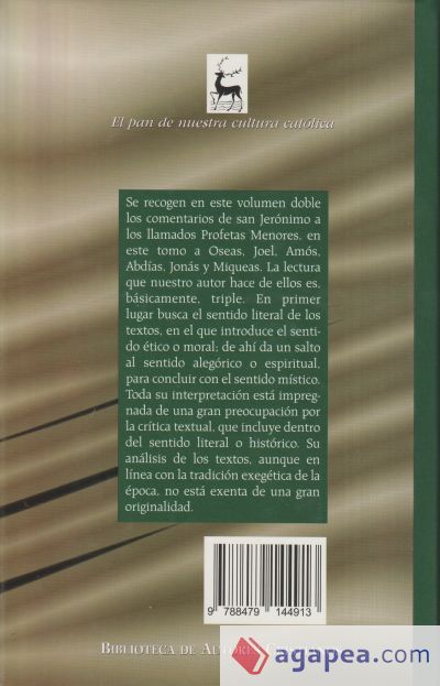 Obras completas de San Jerónimo. IIIa: Comentarios a los Profetas Menores Obras completas de San Jerónimo. IIIa: Comentarios a los Profetas Menores