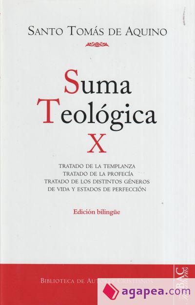 SUMA TEOLOGICA X.EDICION BILINGUE