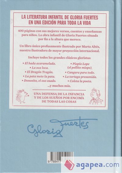 El libro de Gloria Fuertes para niñas y niños . Versos, cuentos y vida