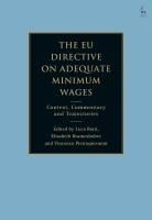 Portada de The EU Directive on Adequate Minimum Wages: Context, Commentary and Trajectories