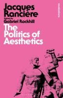 Portada de The Politics of Aesthetics