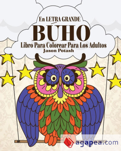 Búho Libro Para Colorear Para Los Adultos ( En Letra Grande )