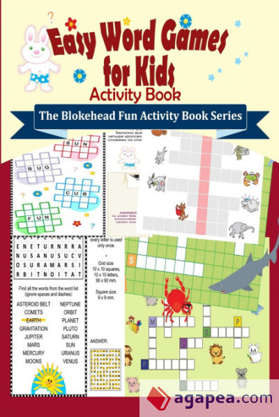 EASY WORD GAMES FOR KIDS ACTIVITY BOOK - THE BLOKEHEAD - 9781320626859