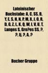 Portada de Lateinischer Buchstabe. A, C, ß, B, Y, E, S, H, N, P, M, X, O, R, D, G, Z, L, K, Q, W, I, V, U, T, Langes s, Großes ß, Å, J, Ø, Æ, Þ, Ð, , Ë