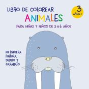 Portada de Libro de colorear - Animales: Para niñas y niños de 3 a 6 años
