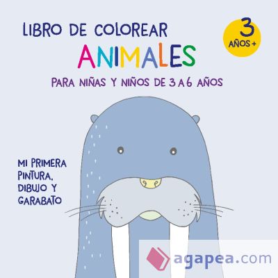 Libro de colorear - Animales: Para niñas y niños de 3 a 6 años