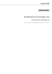 Portada de Sarugaku: fünf Miniaturen für Kontrabass solo