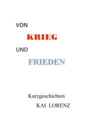 Portada de Von Krieg und Frieden: Kurzgeschichten