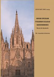 Portada de Novum Speculum Titulorum Ecclesiae. Vol. I Aquebisbat de Barcelona