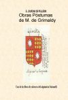 Portada de Obras Póstumas de M. de Grimaldy