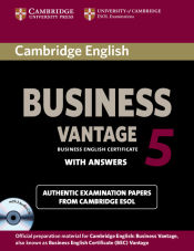 Portada de Cambridge English Business 5 Vantage Self-Study Pack (Student's Book with Answers and Audio CDs (2))