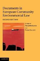 Portada de Documents in European Community Environmental Law