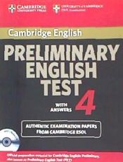 Portada de CAMBRIDGE PRELIMINARY ENGL.TEST 4 ANSWERS(INCLUYE 2 CD-ROM)