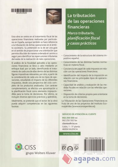 La tributación de las operaciones financieras: Marco tributario, planificación fiscal y casos prácticos