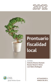 Portada de Prontuario Fiscalidad Local 2012 (Ebook)