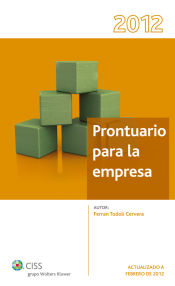 Portada de Prontuario para la Empresa 2012 (Ebook)